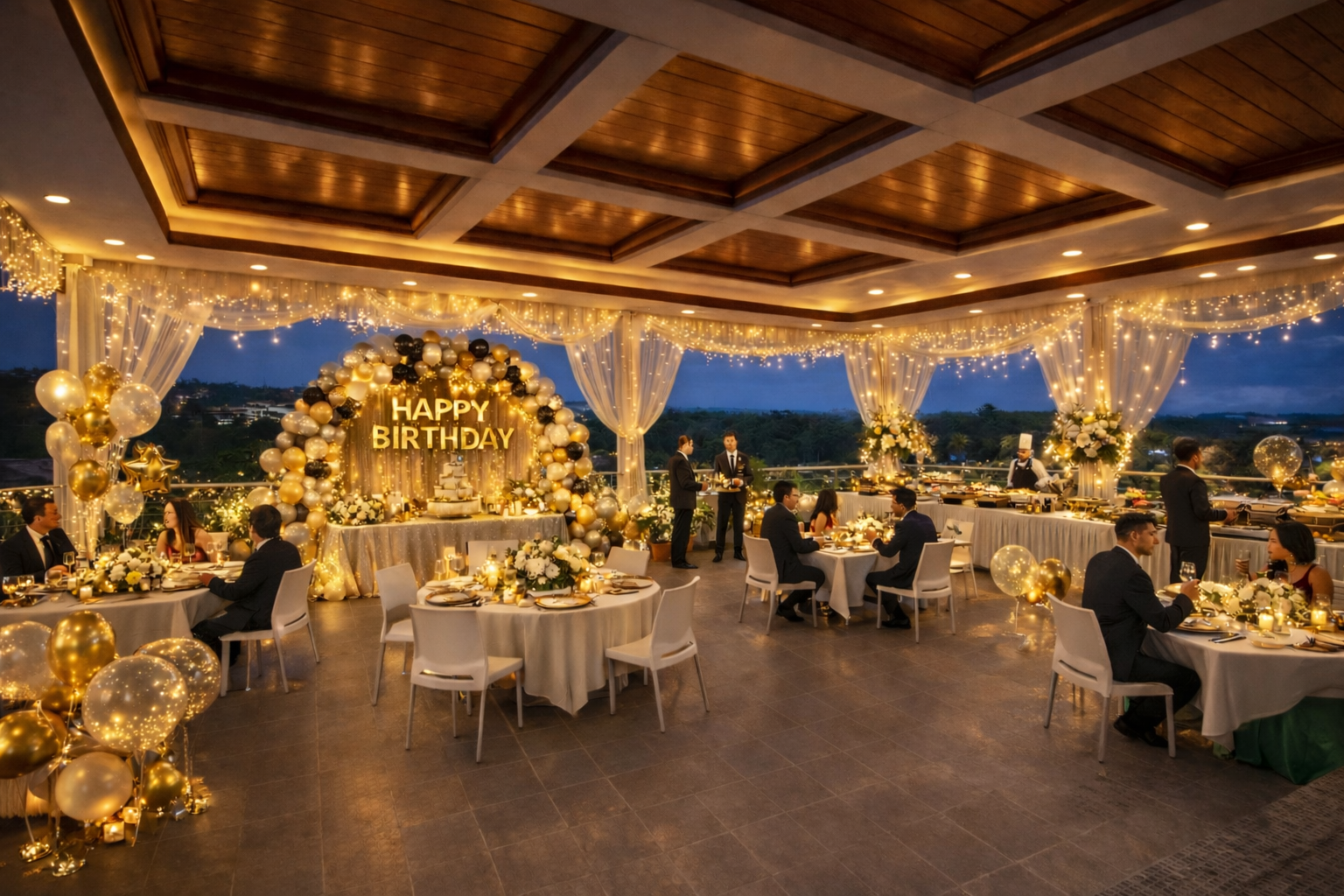 Hotel Room with Green View